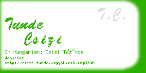 tunde csizi business card